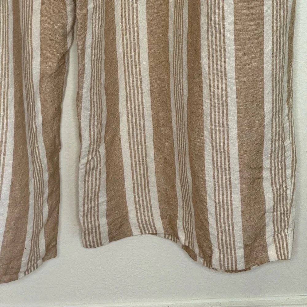 Madewell Striped Tie-Strap Wide-Leg Overalls SZ. XL